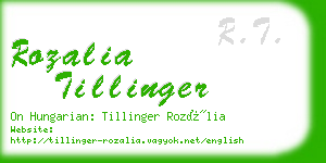 rozalia tillinger business card